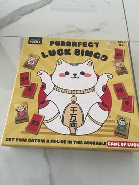 Purrfect Luck Bingo Cat Game - Yellow